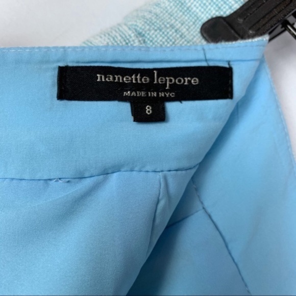 Nanette Lepore women's light blue/white skirt, 8 - Picture 7 of 7